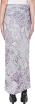 Thumbnail for your product : Wayne Snakeskin Print Buttoned Silk Maxi Skirt