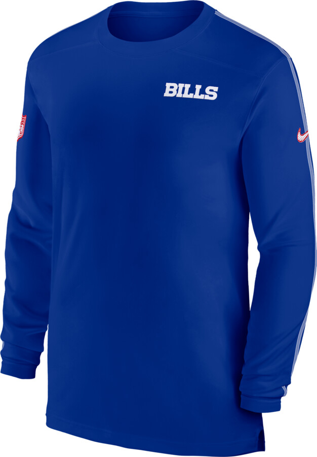Nike Buffalo Bills Sideline Coach Men's Dri-FIT NFL Long-Sleeve Top in Blue | 02EV936Z81-M60