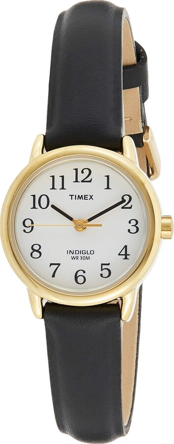 Timex Easy Reader Women's 25mm Leather Strap Watch T20433 - ShopStyle