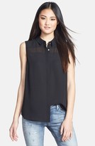 Thumbnail for your product : Halogen Chest Inset Sleeveless Blouse (Regular & Petite)