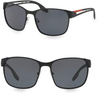 Prada Linea Rossa 59MM Metal Sunglasses