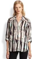 Thumbnail for your product : Milly Katalina Printed Silk Blouse