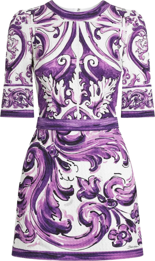 Dolce & Gabbana Graphic-Print Mini Dress
