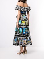 Thumbnail for your product : Mary Katrantzou Cannes postage stamp print dress