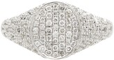 Thumbnail for your product : Yvonne Léon White Diamond Mini Oval Signet Ring