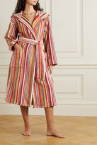 Thumbnail for your product : Missoni Home Jazz Hooded Striped Cotton-terry Robe