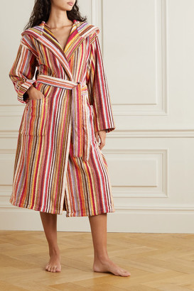 Missoni Home Jazz Hooded Striped Cotton-terry Robe