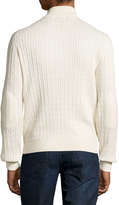 Thumbnail for your product : Ike Behar Quarter-Zip Cable-Knit Sweater, Cream