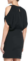 Thumbnail for your product : Saint Laurent Cinch-Waist Flutter-Sleeve Minidress