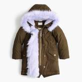 Thumbnail for your product : J.Crew Girls' fur-lined anorak