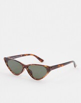 Thumbnail for your product : New Look cat eye sunglasses in dark brown
