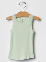 Thumbnail for your product : Gap Ribbed lace-trim tank