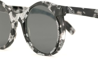 Yohji Yamamoto Printed Round Frame Sunglasses