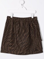 Thumbnail for your product : Fendi Kids Monogram-Print Drawstring Skirt