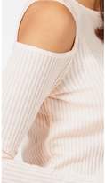 Thumbnail for your product : Select Fashion Fashion Womens Brown Cut Out Rib Crop Long Sleeve - size 6