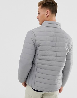 Threadbare puffer jacket in grey