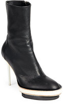 Thumbnail for your product : Ann Demeulemeester Leather Mid-Calf Platform Booties