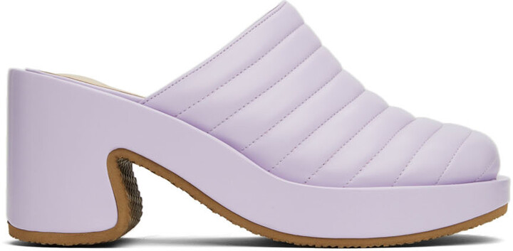 lavender mule heels