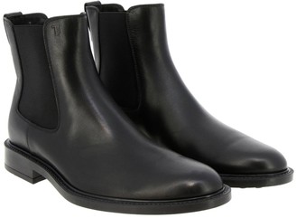 Tod's Tods Boots Tods Ankle Boots In Smooth Leather With Elastic Bands And Rubber Sole