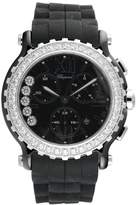 Thumbnail for your product : Chopard Happy Sport Black Dial Chronograph Ceramic and White Gold Womens Watch