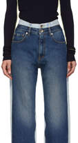 Thumbnail for your product : Maison Margiela Blue Two Tone Jeans