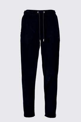 boohoo Big & Tall Velour Joggers With Side Tape