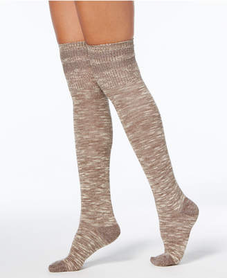 Hue Women's Metallic-Stripe Textured Over-The-Knee Socks