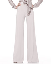 Thumbnail for your product : Zac Posen High-Waist Wide-Leg Trousers, Gray