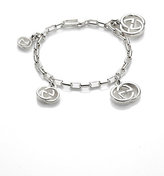 Thumbnail for your product : Gucci Sterling Silver Double G Multi Charm Bracelet