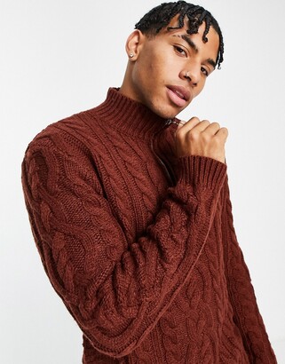 Cable Knit Zip Sweater Men | Shop the world's largest collection 