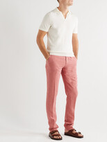 Thumbnail for your product : Boglioli Slim-Fit Linen Suit Trousers - Men - Pink