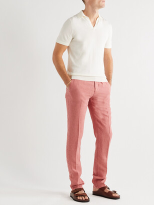 Boglioli Slim-Fit Linen Suit Trousers - Men - Pink