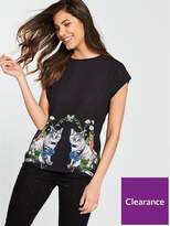 Thumbnail for your product : Ted Baker Bleue Florence Woven Front T-shirt