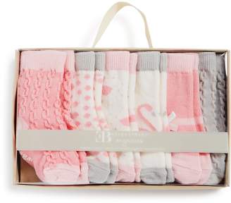 Elegant Baby Girls' Organic Socks, 6 Pack - Baby