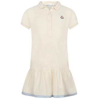 Moncler MonclerGirls Ivory Pique Polo Dress
