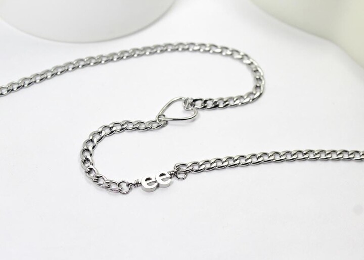 Etsy Two Initials Jewelry. Girlfriend Boyfriend Birthday Gift.2 Letters Necklace .heart Love Jewelry For Couples .wedding Bridesmaids Jewelry