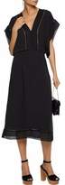 Thumbnail for your product : Zimmermann Open Knit-trimmed Voile Midi Dress