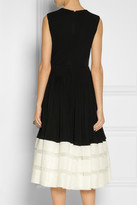 Thumbnail for your product : Alexander McQueen Pleated jersey-crepe and organza dress