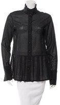 Thumbnail for your product : Osman Polka-Dot Pleat-Accented Top