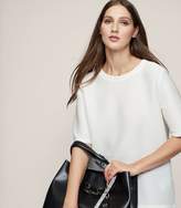 Thumbnail for your product : Reiss Marcey - Textured Button-back Top in Off White
