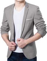 Thumbnail for your product : Pishon Men's Blazer Jacket Lightweight Casual Slim Fit One Button Sport Jackets
