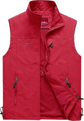 YOUCAI Mens Summer Lightweight Outdoor Casual Gilet Safari Vest Sleeveless  Jacket Breathable Quick Dry Fishing Vest Photography Waistcoat Camping  Hunting Top Utility Vest - ShopStyle