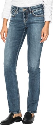 Silver Jeans Co. Women's Suki Mid Rise Straight Leg Jeans