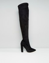 Thumbnail for your product : ASOS KARMEN Wide Fit Pointed Over The Knee Boots