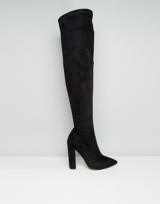 ASOS KARMEN Wide Fit Pointed Over The Knee Boots