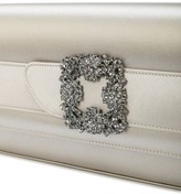 Thumbnail for your product : Manolo Blahnik Gothisi satin jewel buckle clutch