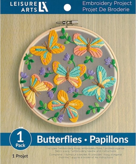 Leisure Arts® 6" Butterfly Embroidery Kit