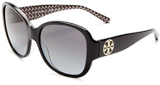Tory Burch Polarized Square Sunglasses, 56mm