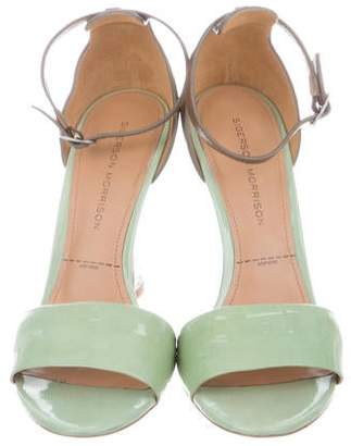 Sigerson Morrison Bicolor Wedge Sandals