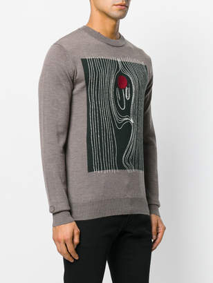 Frankie Morello stitched intarsia jumper